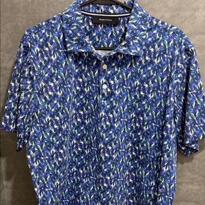 Bugatchi Men's Multicolor Leaf Print Polo